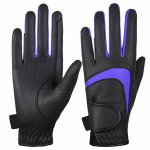 Guantes de protección para todas las estaciones de larga duración de color personalizado para montar guantes de montar al aire libre con pantalla táctil de cuero sintético - Product Image 4