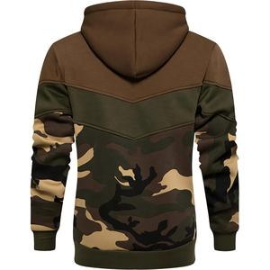 Sweat-shirt à capuche unisexe vert olive imprimé en molleton, coupe classique, couleur unie, poche avant, streetwear, vêtement d'hiver, tricoté, 370 grammes - Product Image 3
