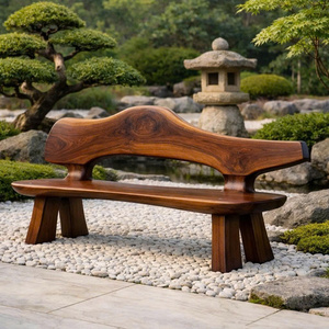 Banc d'extérieur Luxali C008 en noyer massif, fabriqué à la main, design moderne, écologique et durable – Prix direct usine - Product Image 1