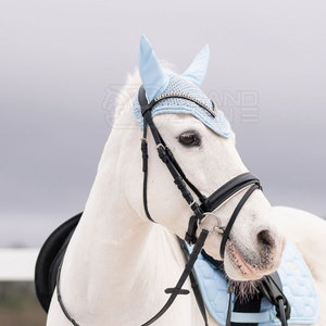 Top Trending Custom Horse Riding Ear Bonnets With Piping Crochet <b>Fly</b> Veil Ear <b>Net</b> Crochet Bonnet With Neoprene Ear Covers - Product Image 3