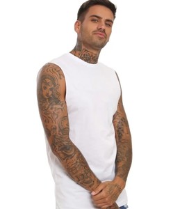 T-shirt sans manches de haute qualité pour homme, style hip-hop, coupe décontractée, épaules tombantes, respirant, séchage rapide, écologique, 100% coton - Product Image 1