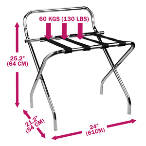 ผลิตในไต้หวัน ชั้นวางกระเป๋าเดินทางโลหะแบบพนักพิงสูงทันสมัย สำหรับใช้ในโรงแรมและเฟอร์นิเจอร์เชิงพาณิชย์ - Product Image 5