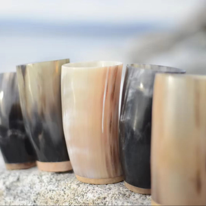 Eco-Friendly Horn Shot Glass with <b>Lid</b> for Beer & Wine Drinking Hotel Use Custom Logo & <b>Design</b> <b>by</b> MULTI CRAFT - Product Image 5