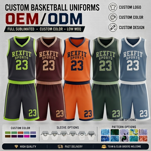 Ensemble de maillots de basket-ball personnalisés Rexfit, sublimés, toutes couleurs, 23, sans manches, en mesh respirant, vêtements de sport pour femmes - Product Image 4