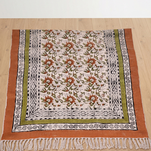 Handmade Cotton Block Printed Anti Slip Rug | Indian Dhurrie Floor <b>Mat</b> | Wholesale Bohemian Prayer Area Rug | Custom Size Color - Product Image 6