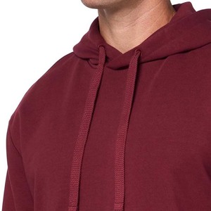 Survêtement à capuche bordeaux pour homme, coupe droite, couleur unie, décontracté, avec poches latérales, idéal pour l'automne, 100 % coton - Product Image 6