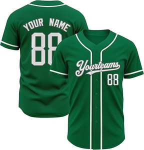 Camiseta de béisbol personalizada con rayas, nombre personalizado, número, logotipo del equipo, ligera, de alto rendimiento, 100% poliéster, para hombre - Product Image 4