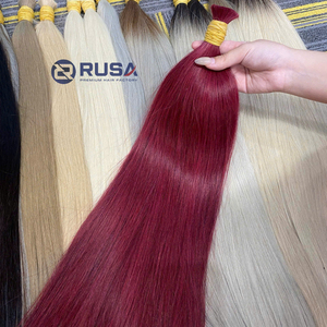 Extensions de cheveux naturels vierges vietnamiens RUSA Hair Trendy, prix de gros direct, rouge clair, rouge foncé, longueur personnalisée, teintes sur mesure - Product Image 3