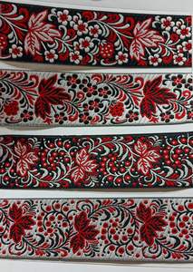 Tissu jacquard floral personnalisé avec bordure en dentelle pour robe de mariée, sari, décoration de vêtements, textile de mode professionnel en gros - Product Image 5