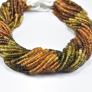 Natural Petro Tourmaline Smooth Rondelle Gemstone Beads Strand 3-4mm Loose Tourmaline Beads <b>String</b> For Jewelry Necklace Making - Product Image 5