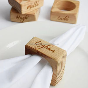 Servilleteros de bambú ecológicos para cenas temáticas naturales, mesas de boda y uso diario de arreglos de mesa - Product Image 1