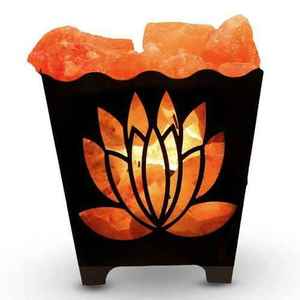 High-Grade 100% Pure Natural Pink Himalayan Salt <b>Lamp</b> Luxury <b>Table</b> <b>Lamps</b> Eco-friendly Iron Basket Carved Animal for Home - Product Image 1