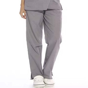 Conjunto de Uniforme Médico para Mujer, Cuello en V, Gris, Algodón y Poliéster, Pantalones Transpirables y Elásticos para Hospital, Clínica, Spa - Product Image 6