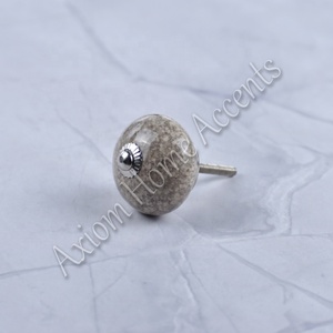 Classic White <b>Ceramic</b> <b>Knobs</b> With Intricate Detailing for Kitchen Cabinets and Drawer Pulls by Axiom Home Accents - Product Image 2