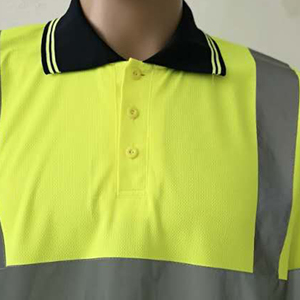 Chemise polo réfléchissante de sécurité routière en stock, manches longues, respirante, fluorescente, classe 2 - Product Image 5