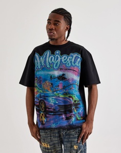 300 GSM Heavyweight Cotton <b>T</b>-<b>Shirts</b>-Vintage Washed Crew Neck Regular Sleeve with Solid Woven Design - Product Image 5
