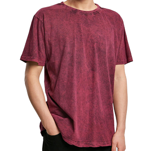Fábrica de Camisetas con Lavado Ácido OEM ODM, Fabricante de Camisetas de Algodón Grueso con Lavado Vintage Personalizadas para Marcas de Ropa Urbana - Product Image 1