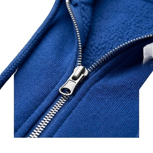 Sudadera con capucha de forro polar grueso con cremallera completa, capucha con cordón ajustable y puños acanalados - Product Image 5