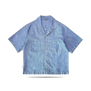 เสื้อเชิ้ตแขนสั้นลายสก็อตผู้ชาย สไตล์ลำลอง น้ำหนักเบา เหมาะสำหรับฤดูร้อน ผลิตจากผ้าฝ้าย รับผลิตแบบ OEM ขายส่ง - Product Image 5