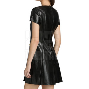 Vestido Lápiz de Cuero Genuino Transpirable de Último Diseño para Mujer, Ajuste Cómodo, Ideal para el Trabajo - Product Image 5