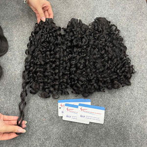 Extensiones de Cabello Humano Rizado Birmano de Lujo, Cutícula Alineada, Doble Trama, Densidad Completa, Negro Natural, Alta Calidad - Product Image 6