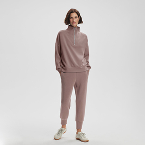 Sudadera de mujer de talla grande con estampado de invierno, media cremallera, manga larga, estilo oversize, estilo High Street - Product Image 3