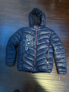 OEM Custom Design Hooded High Street Printed Mens Puffer Jackets Front Winter <b>Warm</b> - Product Image 3