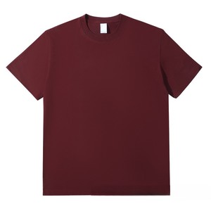 T-shirt OEM 100 % coton épais, coupe ample, couleur unie, logo personnalisé sur le devant, manches courtes, tenue de couple - Product Image 3