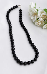 Cuentas facetadas de espinela negra natural de 8 mm a 9 mm, naturales, para la elaboración de joyería fina, cuentas de piedras preciosas - Product Image 3