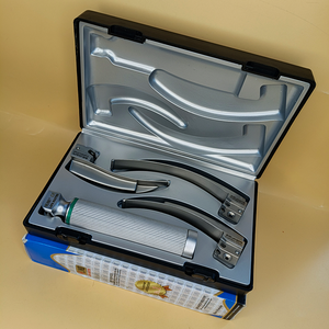 Laringoscopio Integral Macintosh de Fibra Óptica, Juego de 3 Hojas 2-3-4, Mango para Adultos, Acero de Primera Calidad, Empaquetado en Blíster, Clase I CE - Product Image 2