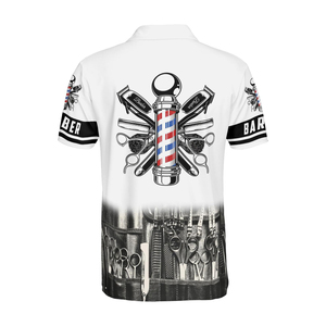 T-shirt de travail imperméable et décontracté pour coiffeur, uniforme de barbier le plus vendu, haut confortable et ajustable pour salon de coiffure - Product Image 3