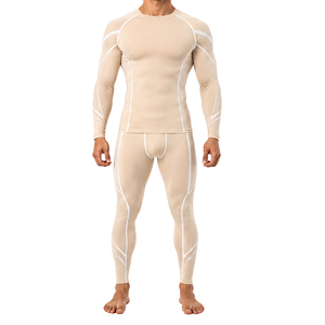 Conjunto Deportivo de Compresión para Hombre, Transpirable, que Absorbe la Humedad, Camiseta de Manga Larga y Leggings para Gimnasio, Correr, Fitness, Entrenamiento Deportivo - Product Image 1