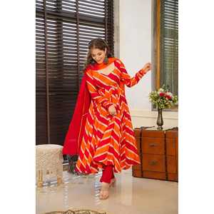ENSEMBLE LEHERIYA ORANGE SET-TD-140 - Product Image 3