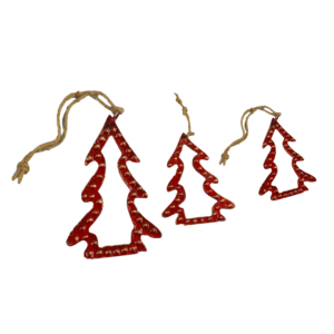 Décoration de Noël en métal peinte à la main, design arbre, pour suspendre à l'arbre de Noël, décoration intérieure - Product Image 5