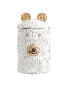 Cesta de Almacenamiento de Jacinto de Agua Tejida a Mano con Tapa, Linda Cesta de Lavandería con Forma de Animal para Juguetes de Niños, Organizador de Guardería de Vietnam - Product Image 3