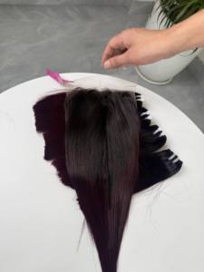 Extensiones de Cabello Humano Virgen con Clip, Color Marrón Oscuro con Reflejos Naranja, Cabello Remy Vietnamita Liso, Doble Trama, Hecho a Máquina - Product Image 4
