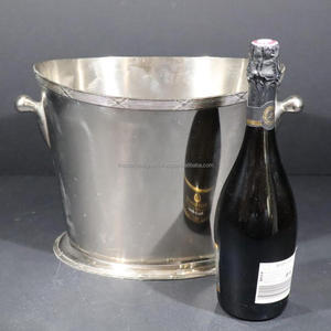 ถังน้ำแข็งสีเงินงานฝีมือโลหะสำหรับบ้านบาร์ตกแต่งแชมเปญตู้แช่ไวน์เครื่องดื่มราคาถูกถังน้ำแข็งปรับแต่งโลโก้ - Product Image 3