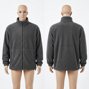 Chaqueta Polar de Trabajo Premium de 350 GSM, Verde Oliva, Tela de Sherpa Afelpada, Bordado Personalizado, Parche con Logotipo, para Senderismo en Invierno - Product Image 2
