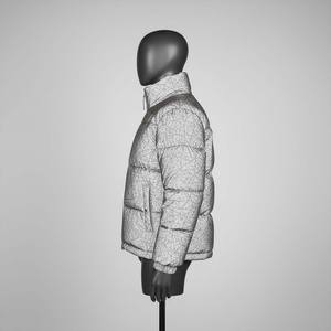 Chaqueta Bomber Acolchada Reflectante 3M Personalizada para Hombre, Alta Visibilidad, Plateada, Otoñal, Impermeable, para Uso Nocturno y Urbano - Product Image 3