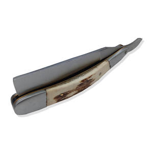 IKZARSA Luxury Straight <b>Razor</b> Stainless Steel Blade Single Blade Natural Stag Horn Handle Barber Shop Use Men <b>Women</b> Shaving - Product Image 4