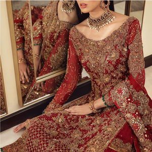 ชุดเจ้าสาวปากีสถานแบบใหม่ ผ้าชีฟองหลากสี ชุดออกงานปี 2022 ชุดสำหรับคุณแม่เจ้าสาวแบบใหม่ สำหรับฤดูร้อน - Product Image 5