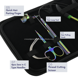 ชุดเครื่องมือต่อผมสายรุ้งรุ่นใหม่ประกอบด้วยนิ้วแยกกรรไกรขนาดเล็กและลูกปัดไมโครลิงค์จีบตัวลอก - Product Image 4