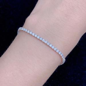 Export Quality Moissanite Diamond Studded 10k Yellow Gold Square <b>Bracelets</b> for Unisex Hip Hop Moissanite <b>Bracelets</b> Fom India - Product Image 2