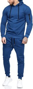 Ensemble de survêtement pour homme, logo personnalisé, 2 pièces, sweat à capuche en molleton technique, jogging, vêtements de sport de haute qualité pour l'entraînement sportif - Product Image 3