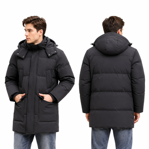 Veste d'hiver pour homme, parka à capuche imperméable, épaisse et chaude, en duvet et coton, veste décontractée d'extérieur, coupe-vent - Product Image 1