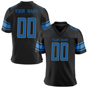 Maillot de football américain respirant de haute qualité pour hommes en Spandex/Polyester, manches courtes, pour fans universitaires, entraînement, anti-bactérien, séchage rapide - Product Image 6