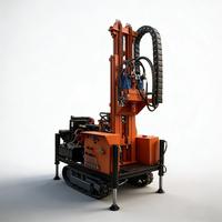 Foreuse rotative sur chenilles de 200 m pour puits d'eau, à moteur diesel, avec composants essentiels du moteur de pompe