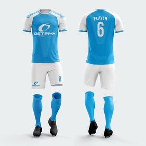 Conjuntos Deportivos de Fútbol de Poliéster, Impresión Digital por Transferencia de Calor, Parte Delantera Corta, Secado Rápido, Transpirable, Uniformes Personalizados con Nombre de Equipo - Product Image 4