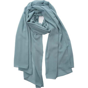 Women Solid Color Chiffon Scarf Long Lightweight All Seasons Daily Wear Scarves for Adults - Product Image 2