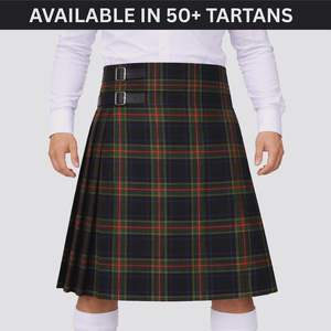 Kilt écossais traditionnel Obexa en mélange de laine acrylique de qualité supérieure, sur mesure pour la performance, disponible pour plus de 50 clans - Product Image 6